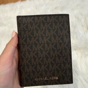 Michael Kors Monogram Brown Passport/Card Holder